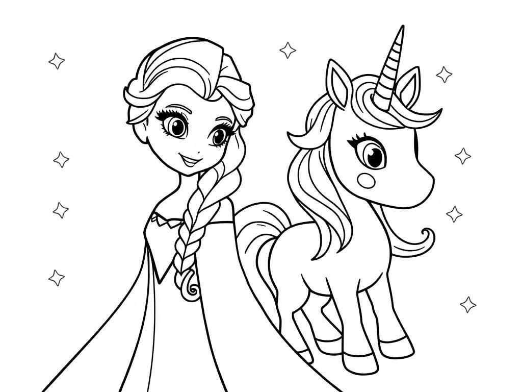 elsa coloring page