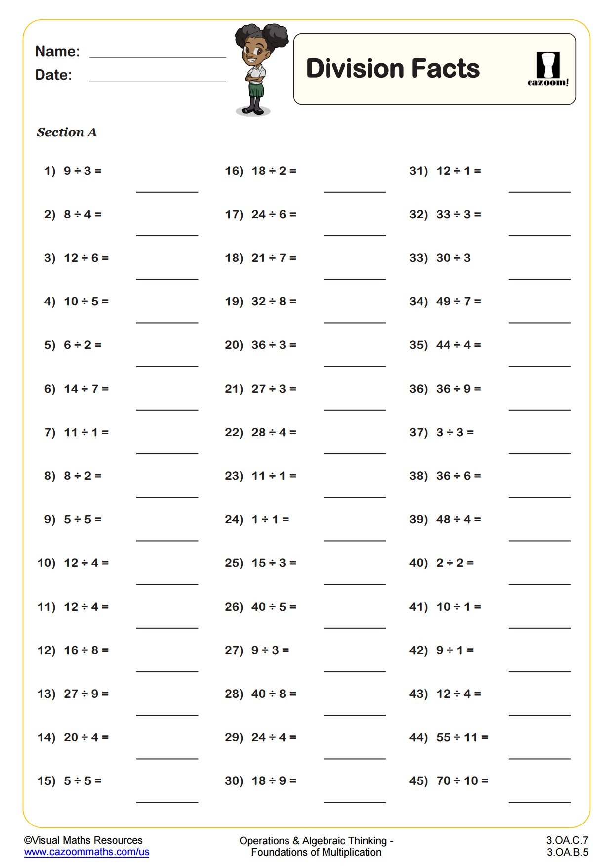 division worksheets grade 3