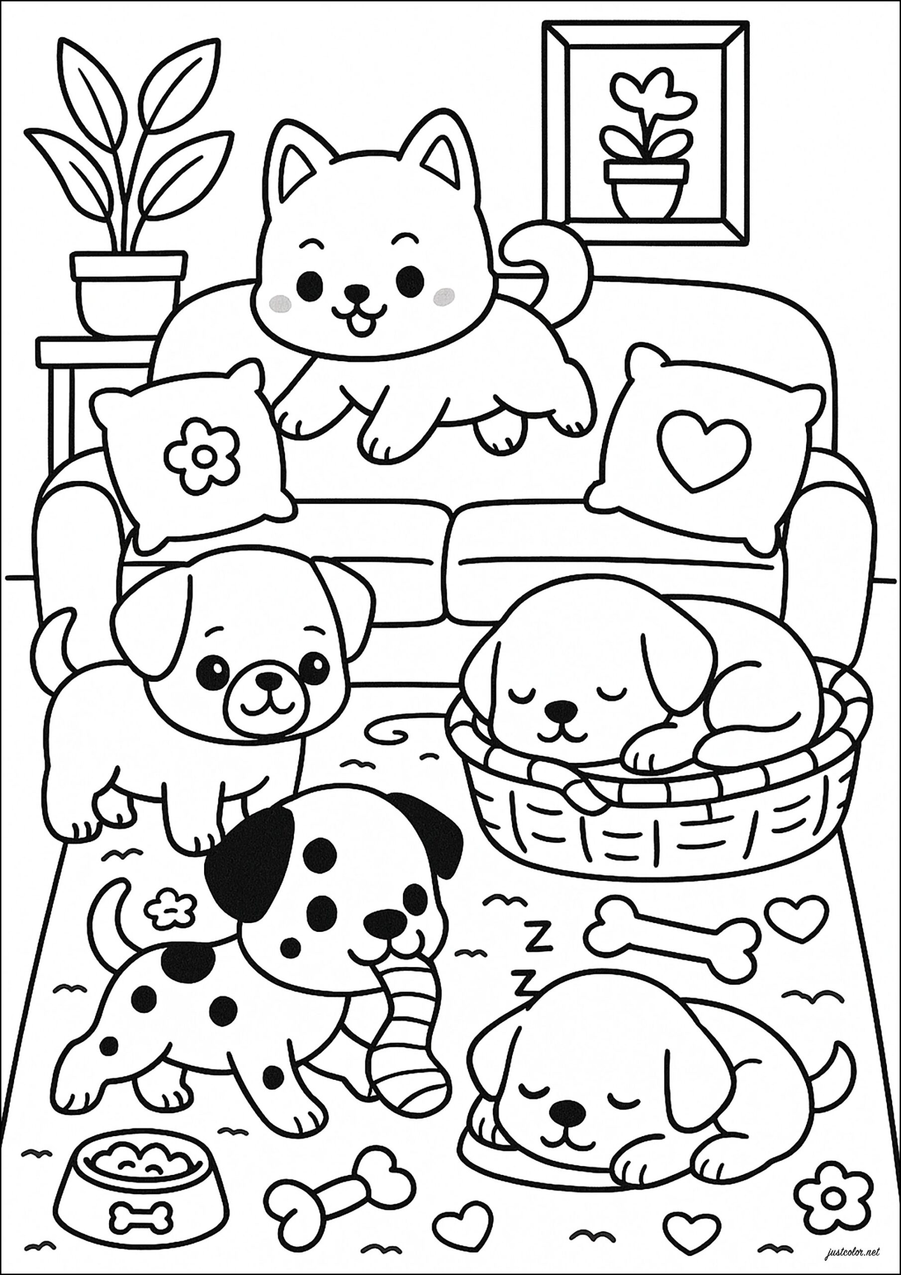 coloring pages of dogs