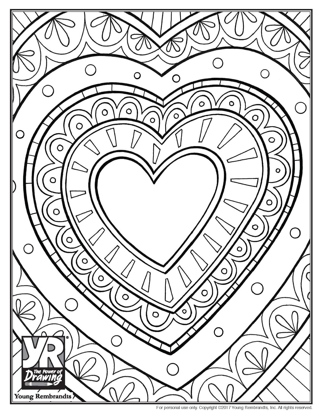 heart coloring pages