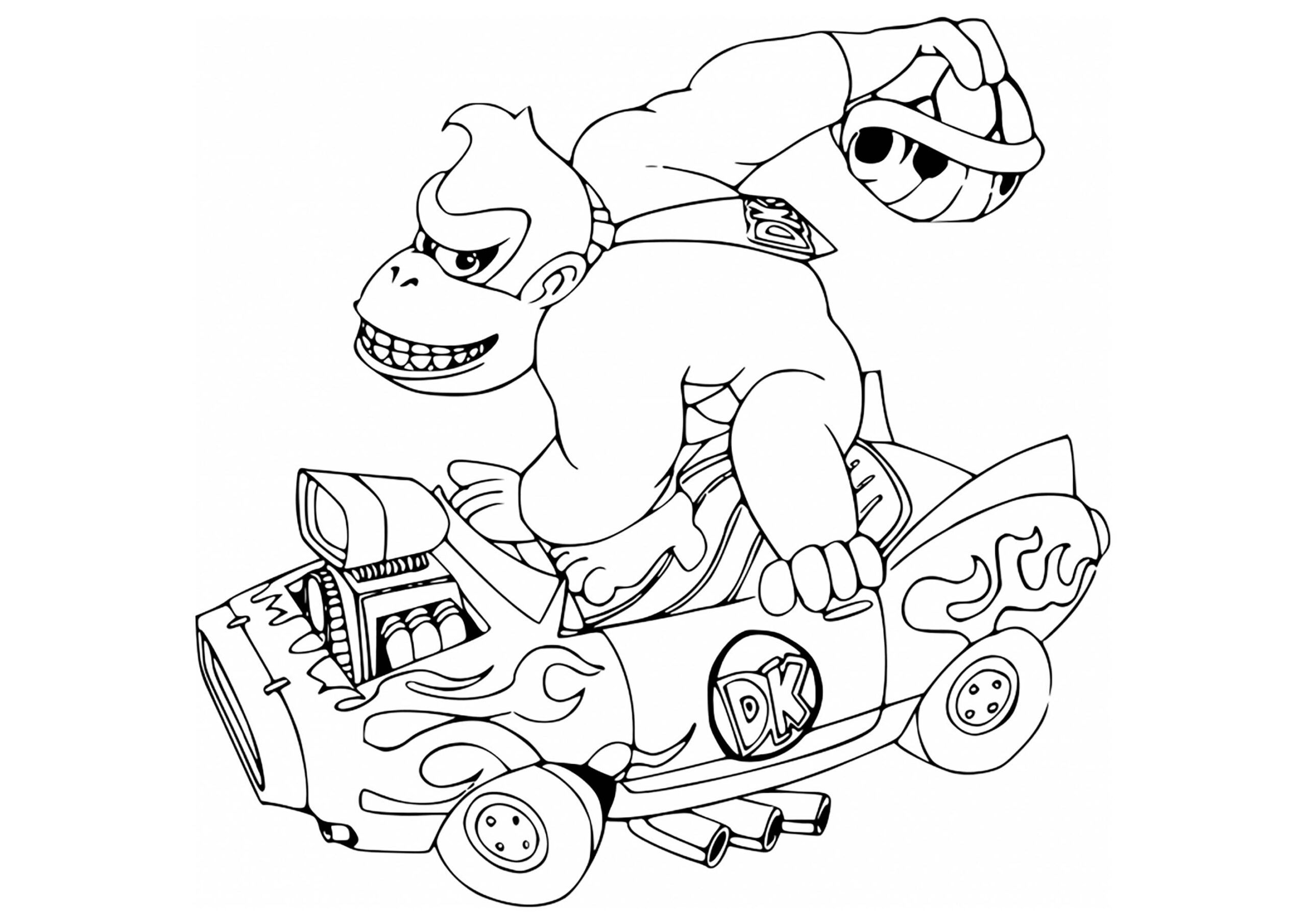 mario kart coloring pages
