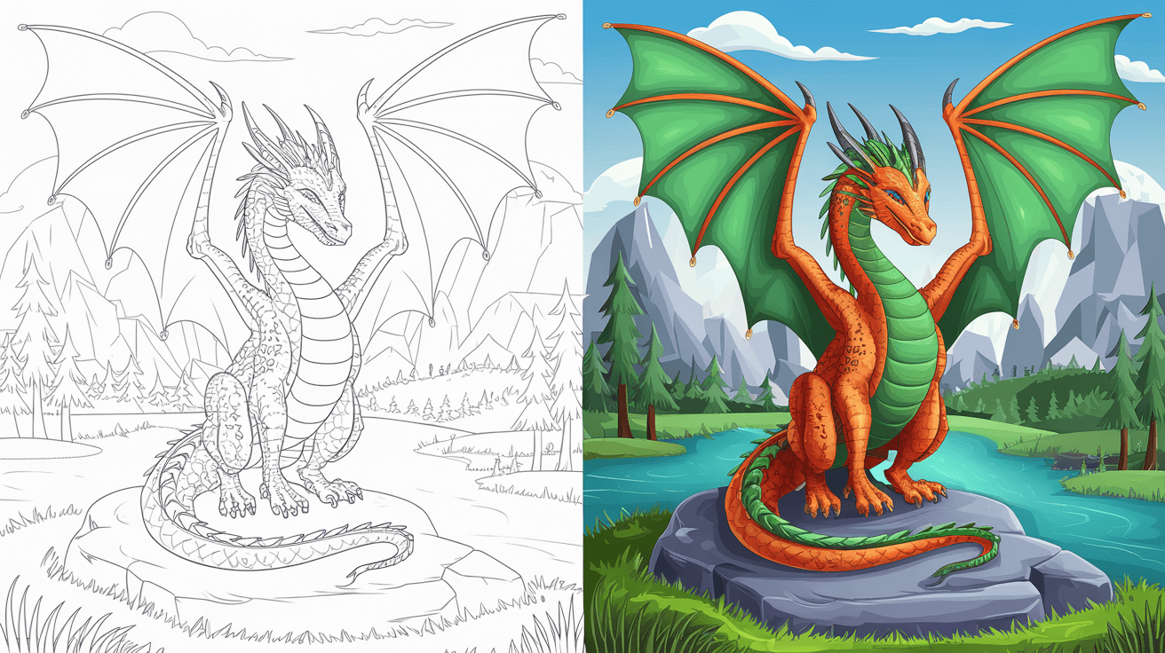 dragon coloring pages