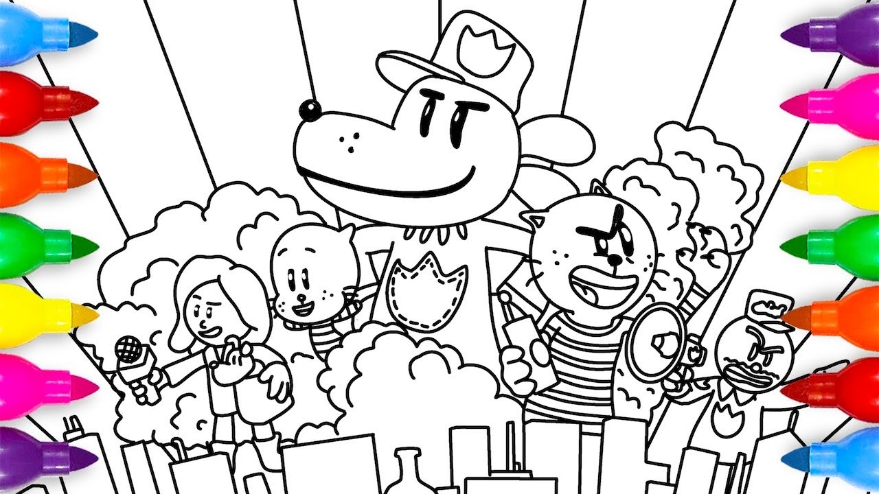 Dreamworks DOG MAN 2025 Movie Coloring Page YouTube