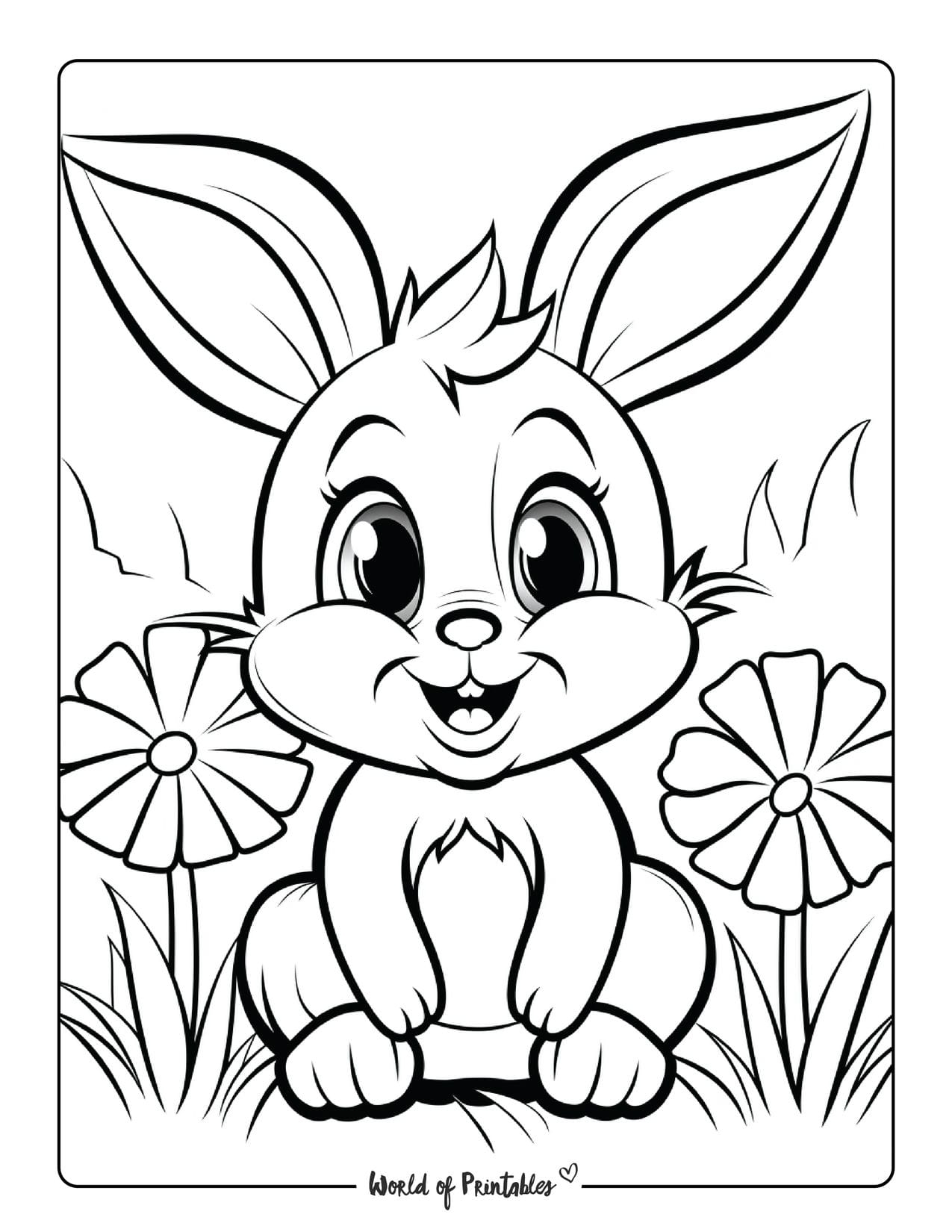 coloring pages easter bunny