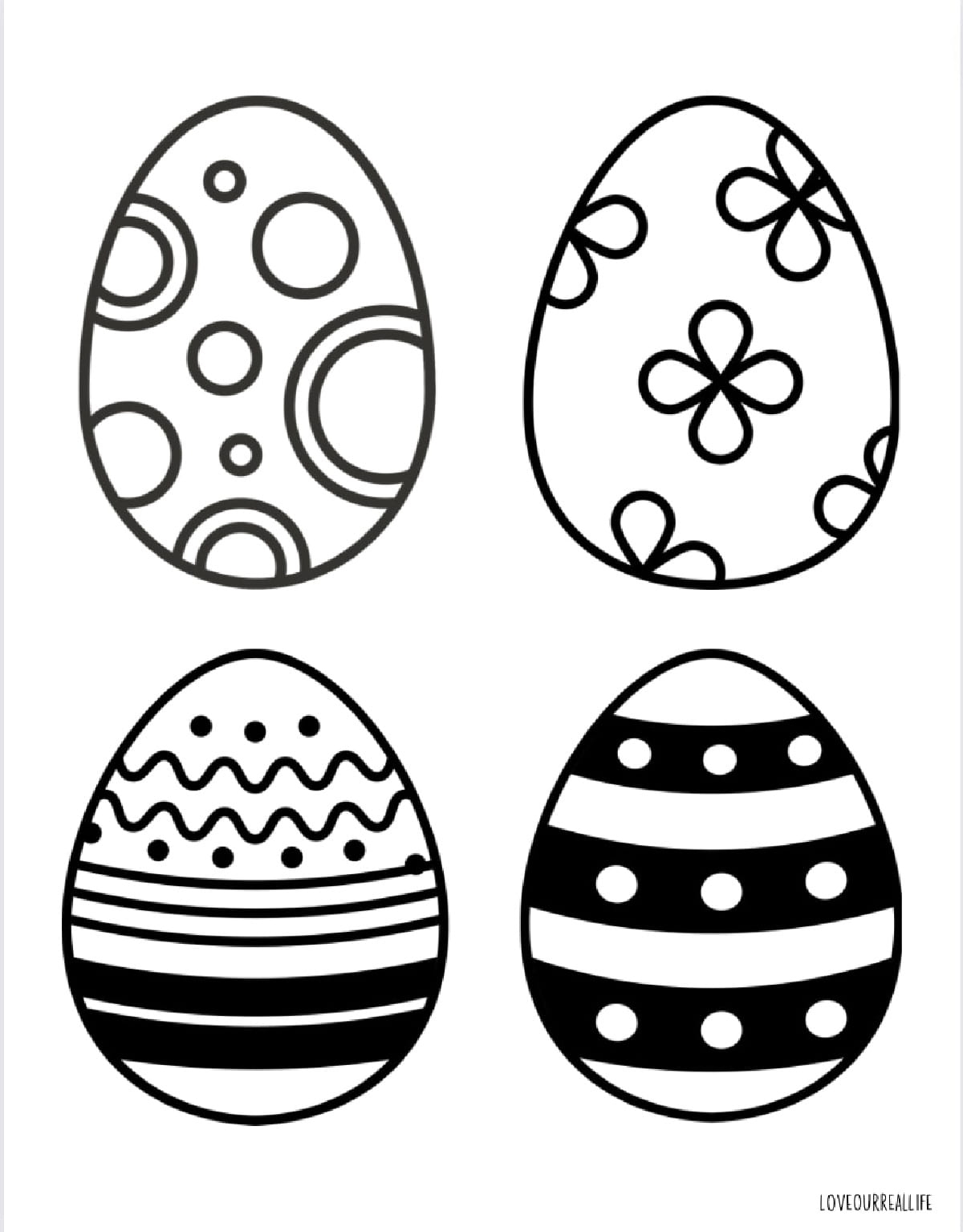 Easter Egg Coloring Pages And FREE Printable Egg Templates Love Our Real Life Easter Egg Coloring Pages And FREE Printable Egg Templates Love Our Real Life