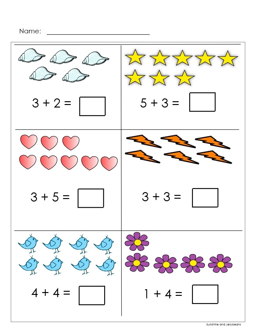 easy addition worksheets
