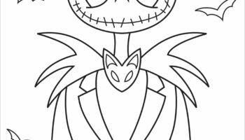Easy How To Draw Jack Skellington And Jack Coloring Page
