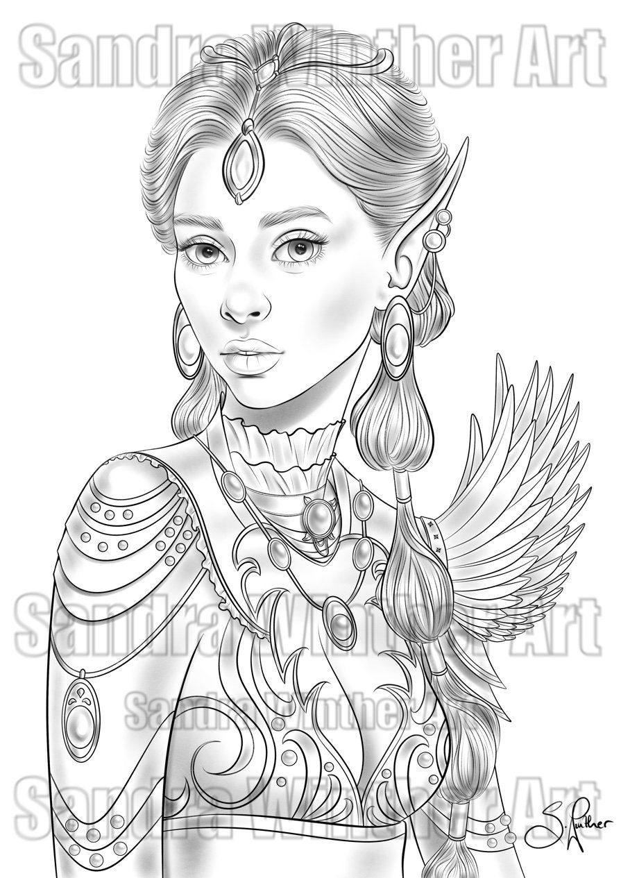 elf coloring pages