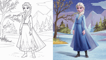 Elsa Coloring Pages From Frozen 40 Free Printable PDF 