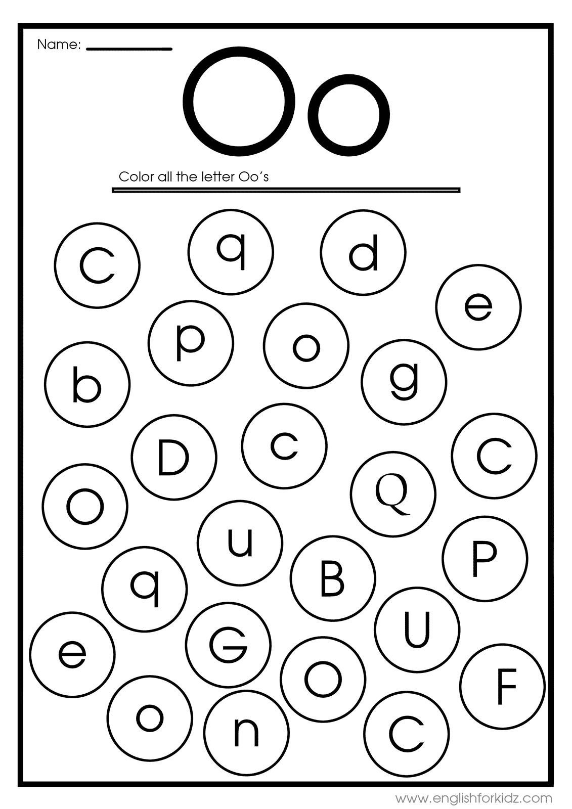English For Kids Step By Step Letter O Worksheets Flash Cards Coloring Pages
