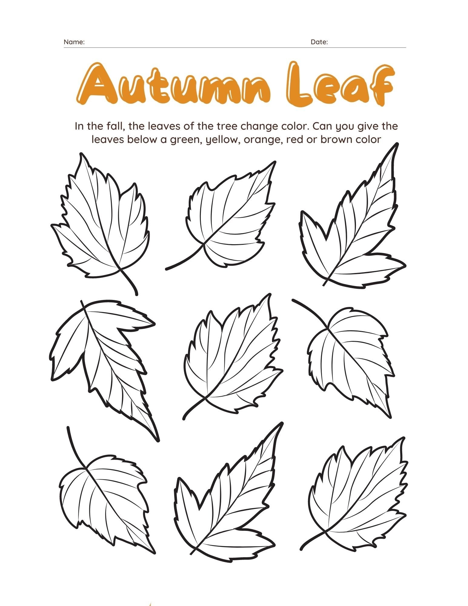 leaf coloring page leaf coloring page