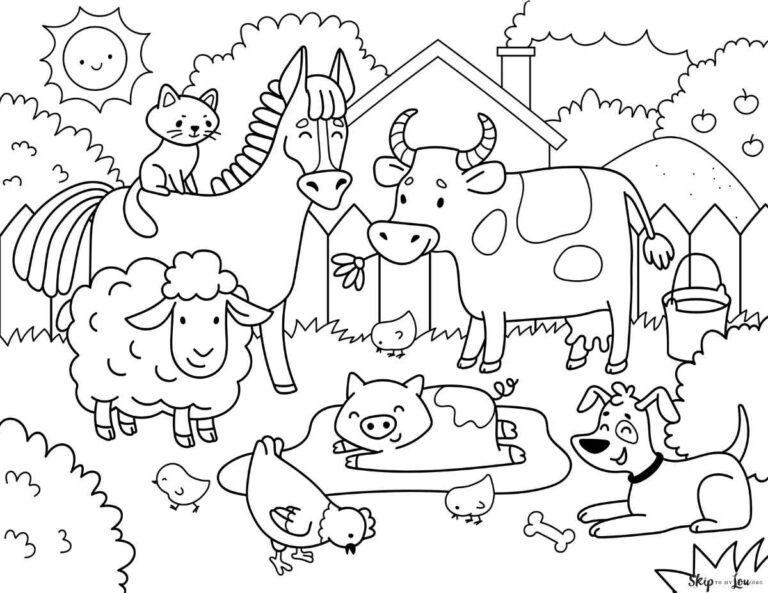 Farm Animal Coloring Pages Free PDF Printables 