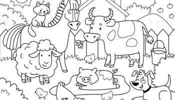 Farm Animal Coloring Pages Free PDF Printables 