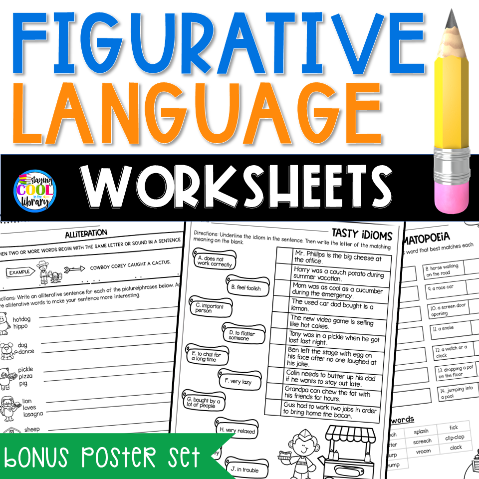 Figurative Language Worksheets And Posters