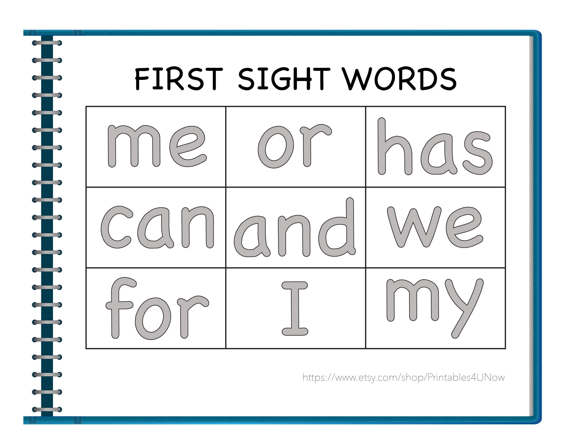First Sight Words Worksheet 3 Year Old Sight Word Printable Toddler INSTANT Download Printable Busy Book Learning At Home Etsy