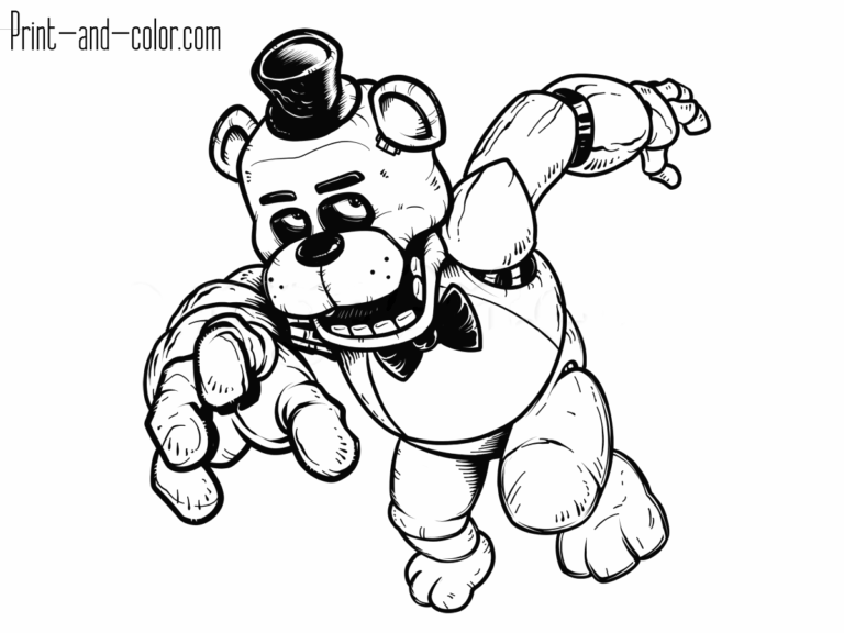 Five Nights At Freddy s Coloring Pages Print And Color
