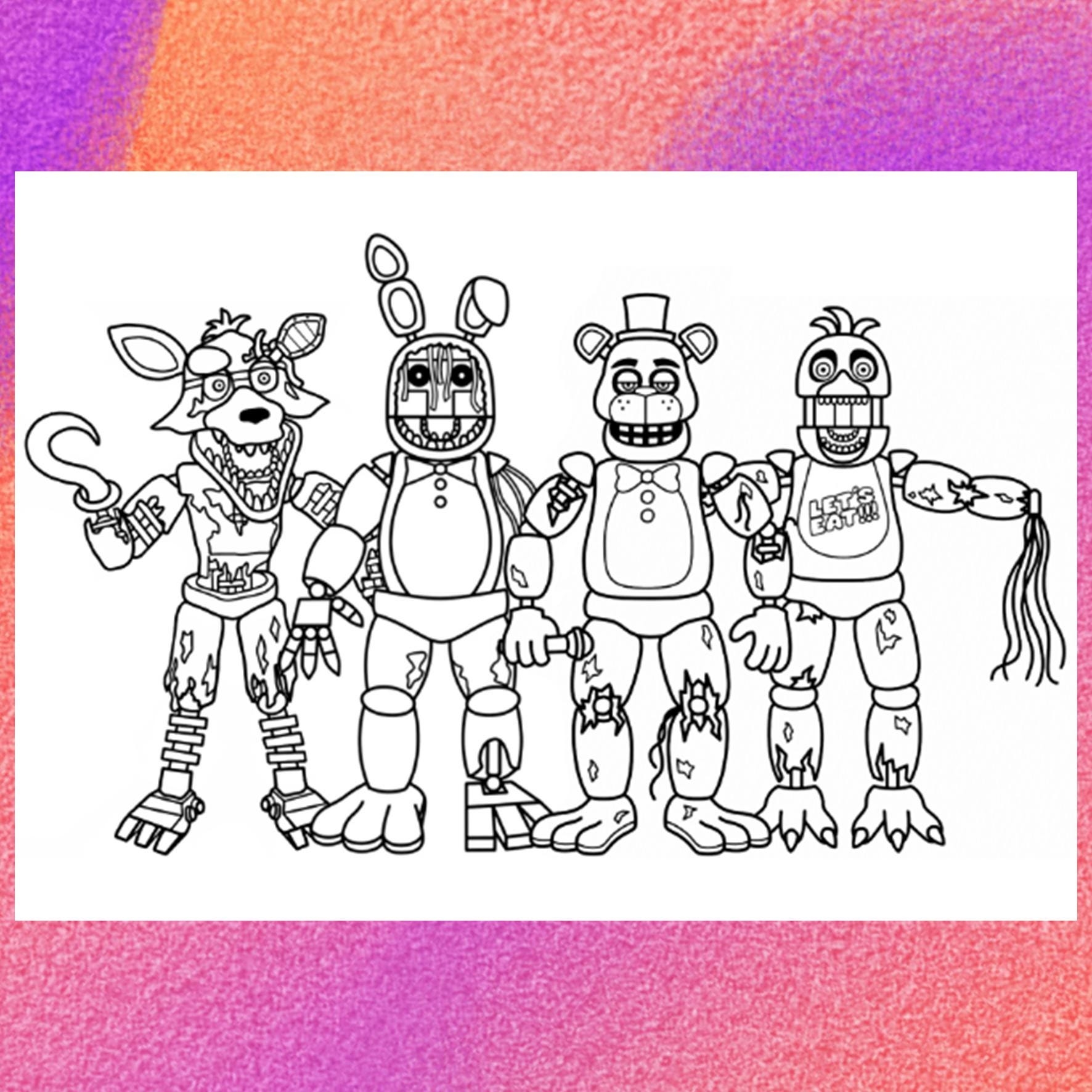 five nights at freddy's coloring pages