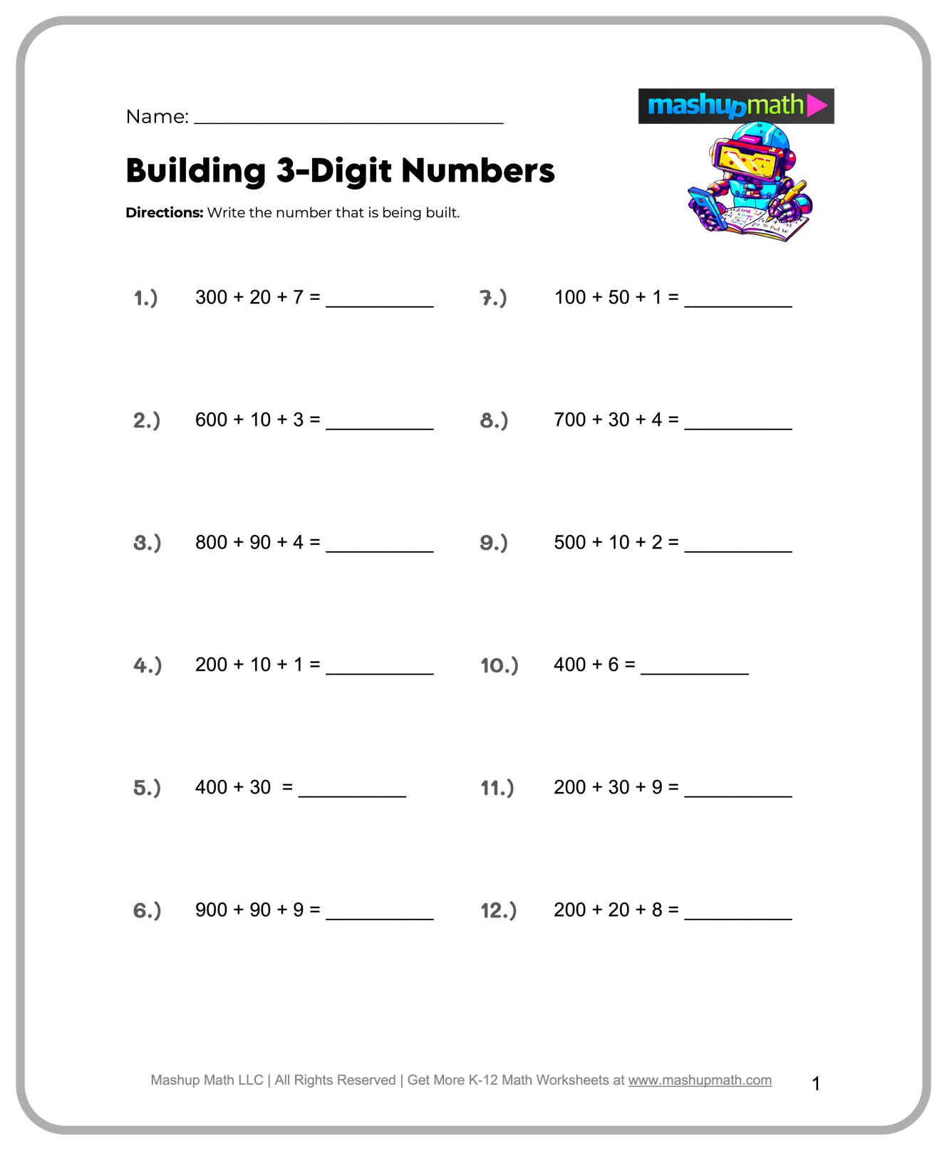 math worksheets grade 4