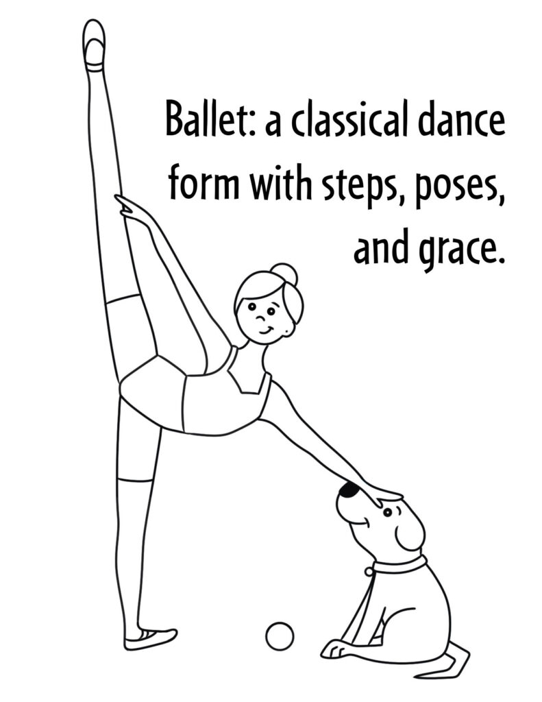 Free Ballet Coloring Pages The Hollydog Blog