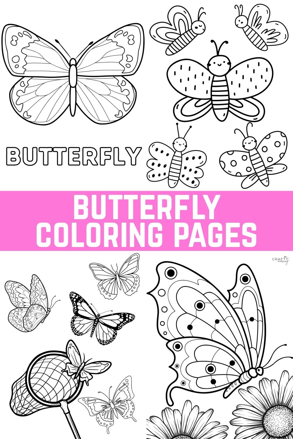 free butterfly coloring pages