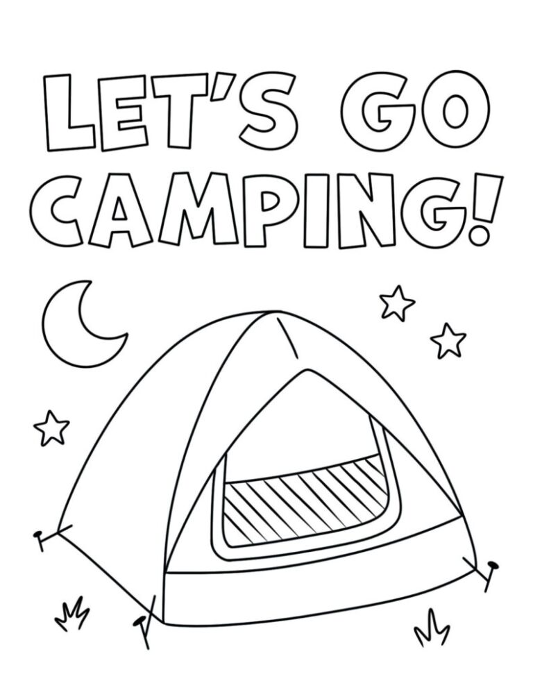 Free Camp Coloring Pages The Hollydog Blog