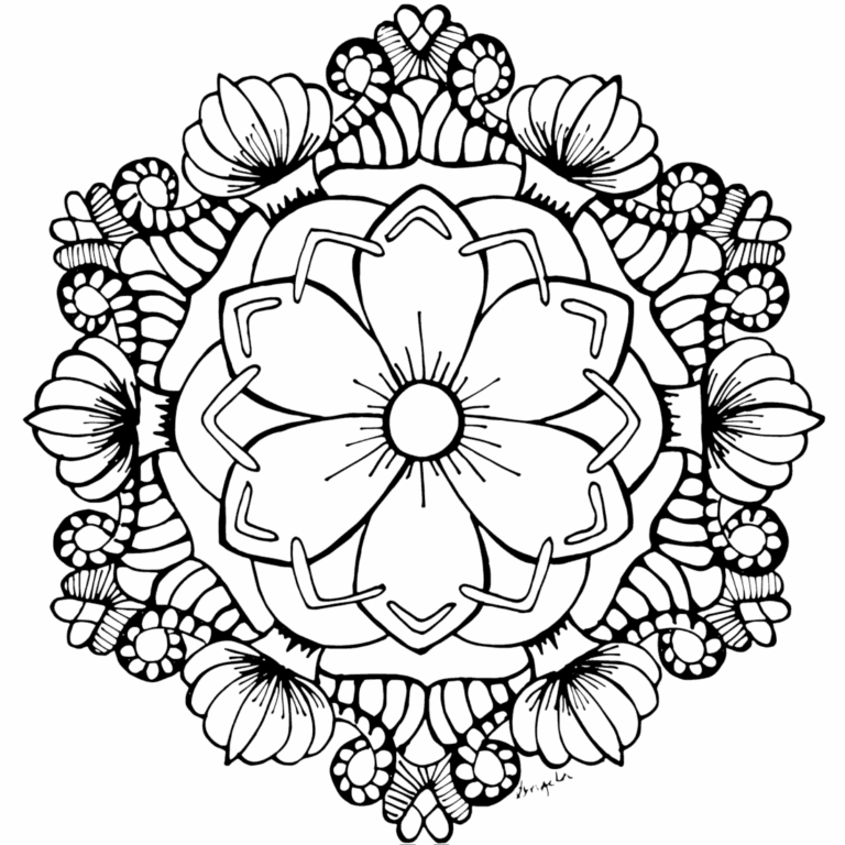 Free Coloring Pages For You To Print Monday Mandala