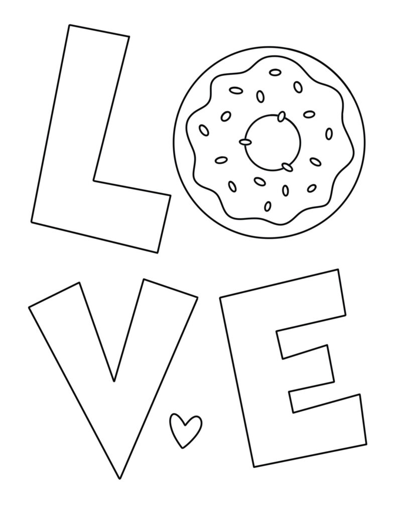 coloring pages of doughnuts