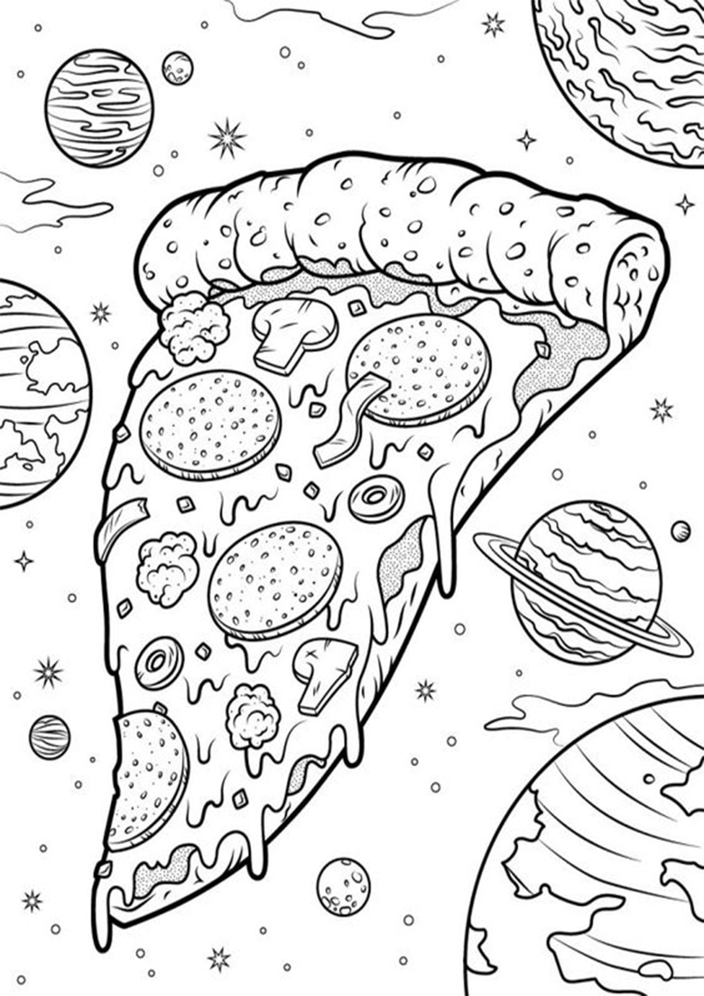 Free Easy To Print Pizza Coloring Pages