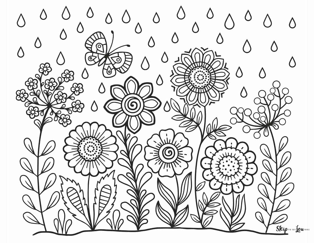 flowers coloring pages
