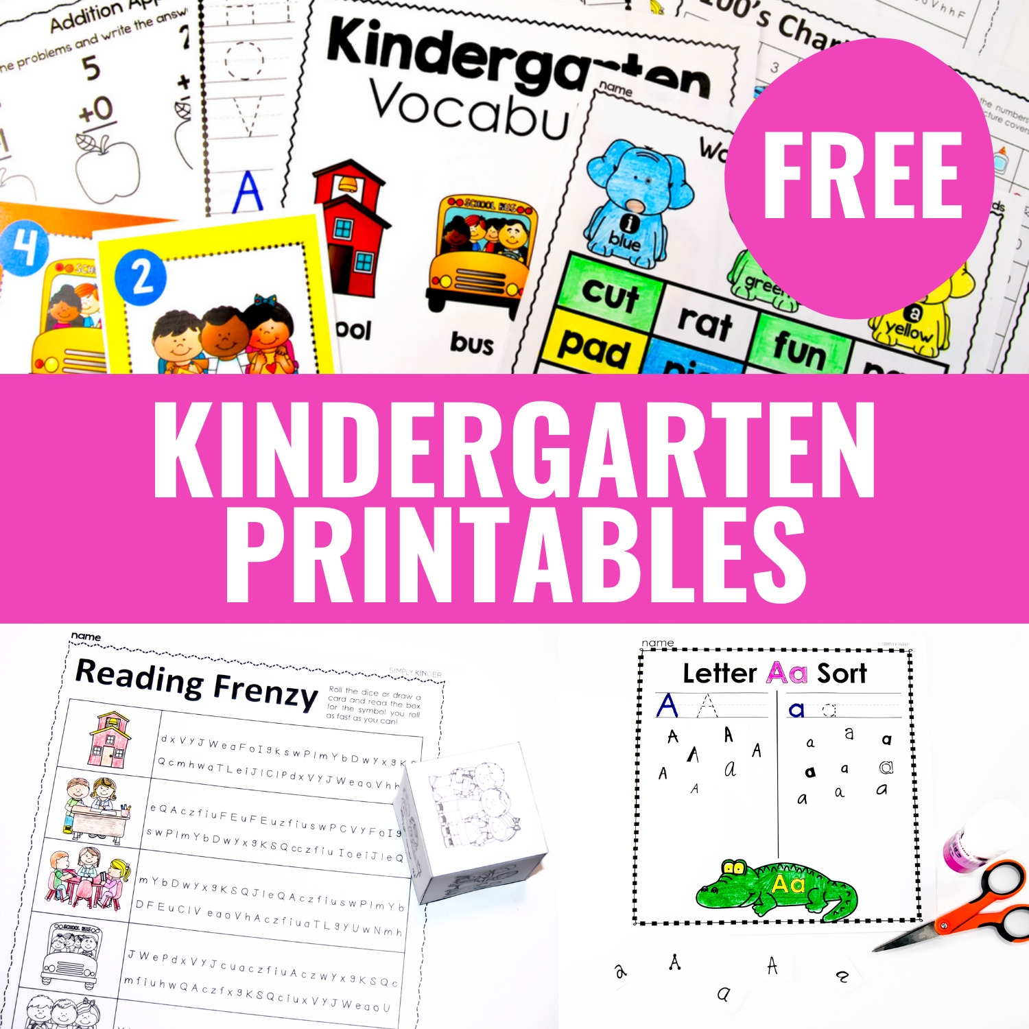 kindergarten activities printable worksheets