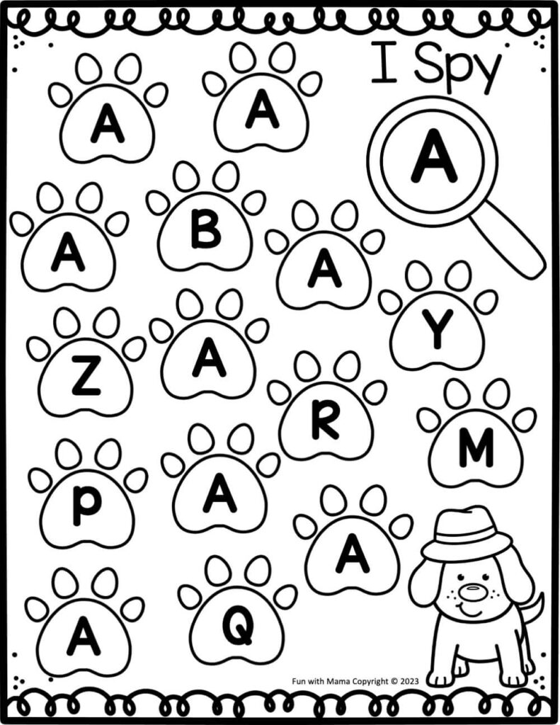 preschool letter worksheets