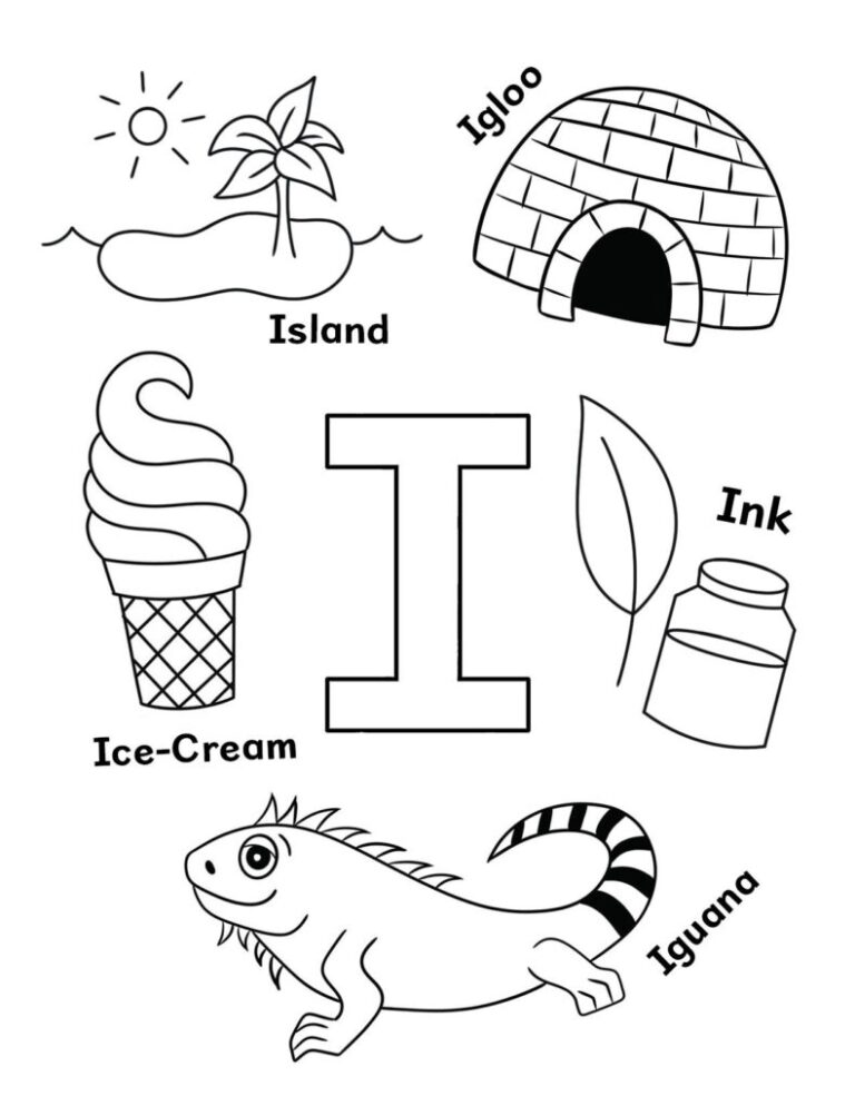 Free Letter I Worksheets For Preschool The Hollydog Blog
