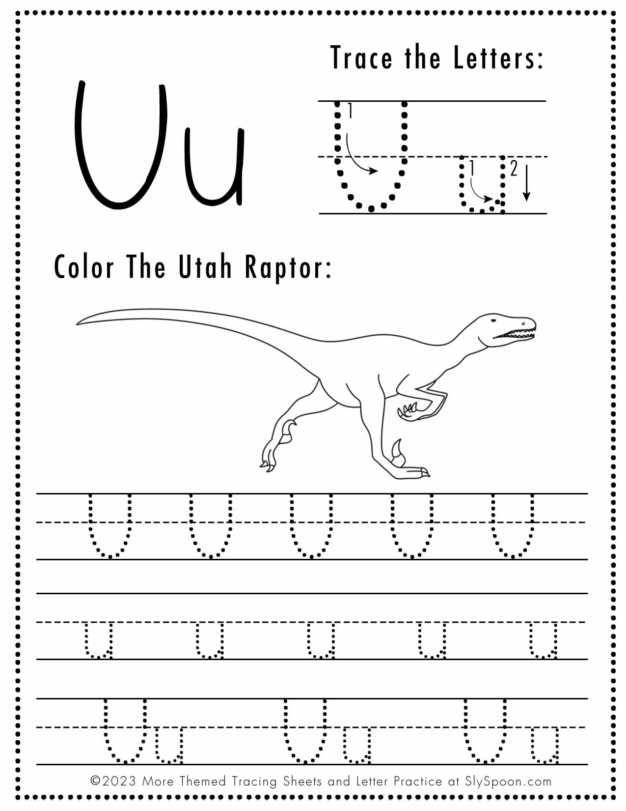 letter u worksheets