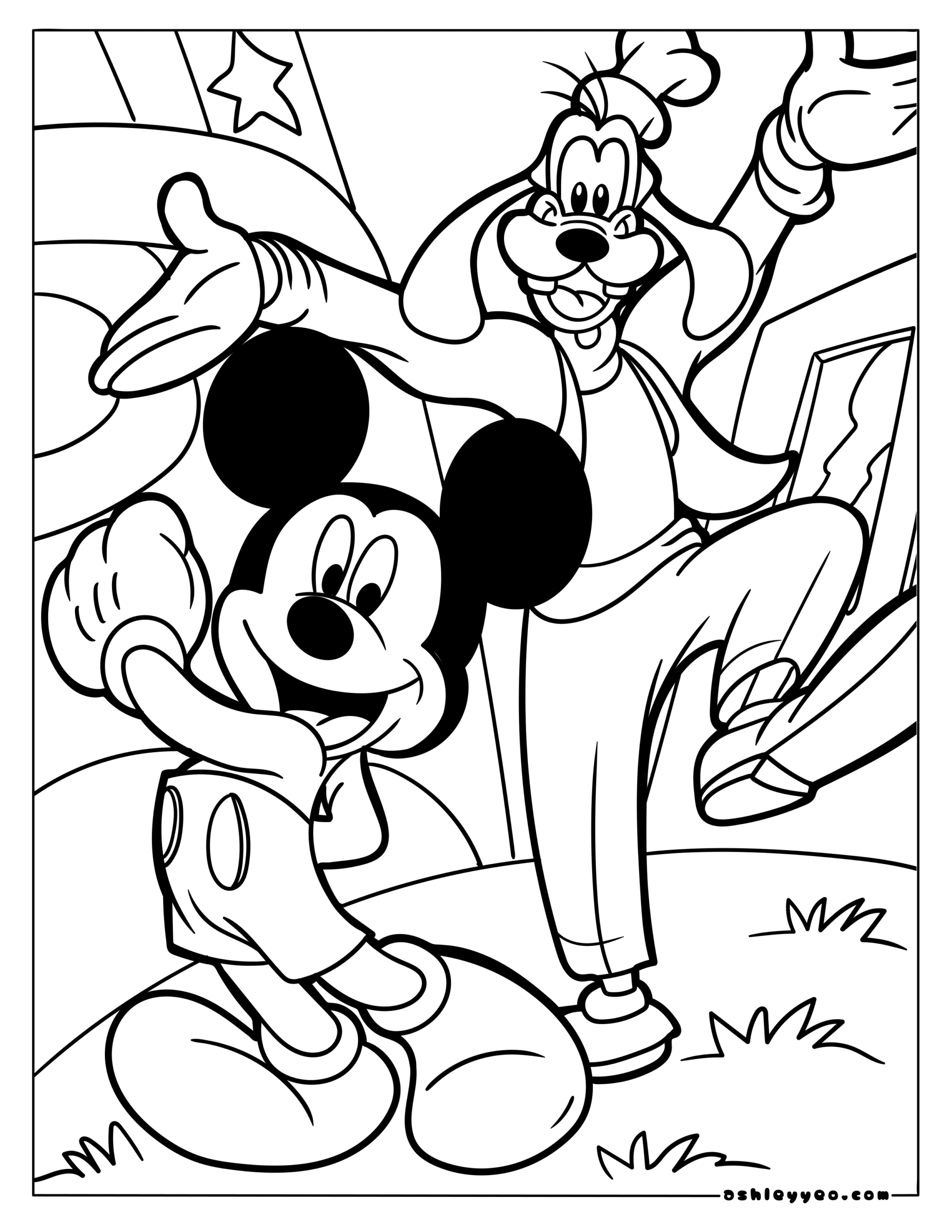 Mickey Mouse Coloring Page Free Coloring Pages To Print