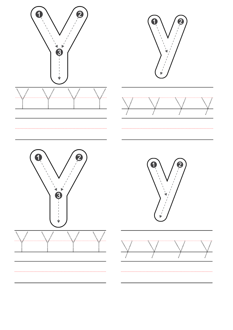 letter y worksheets