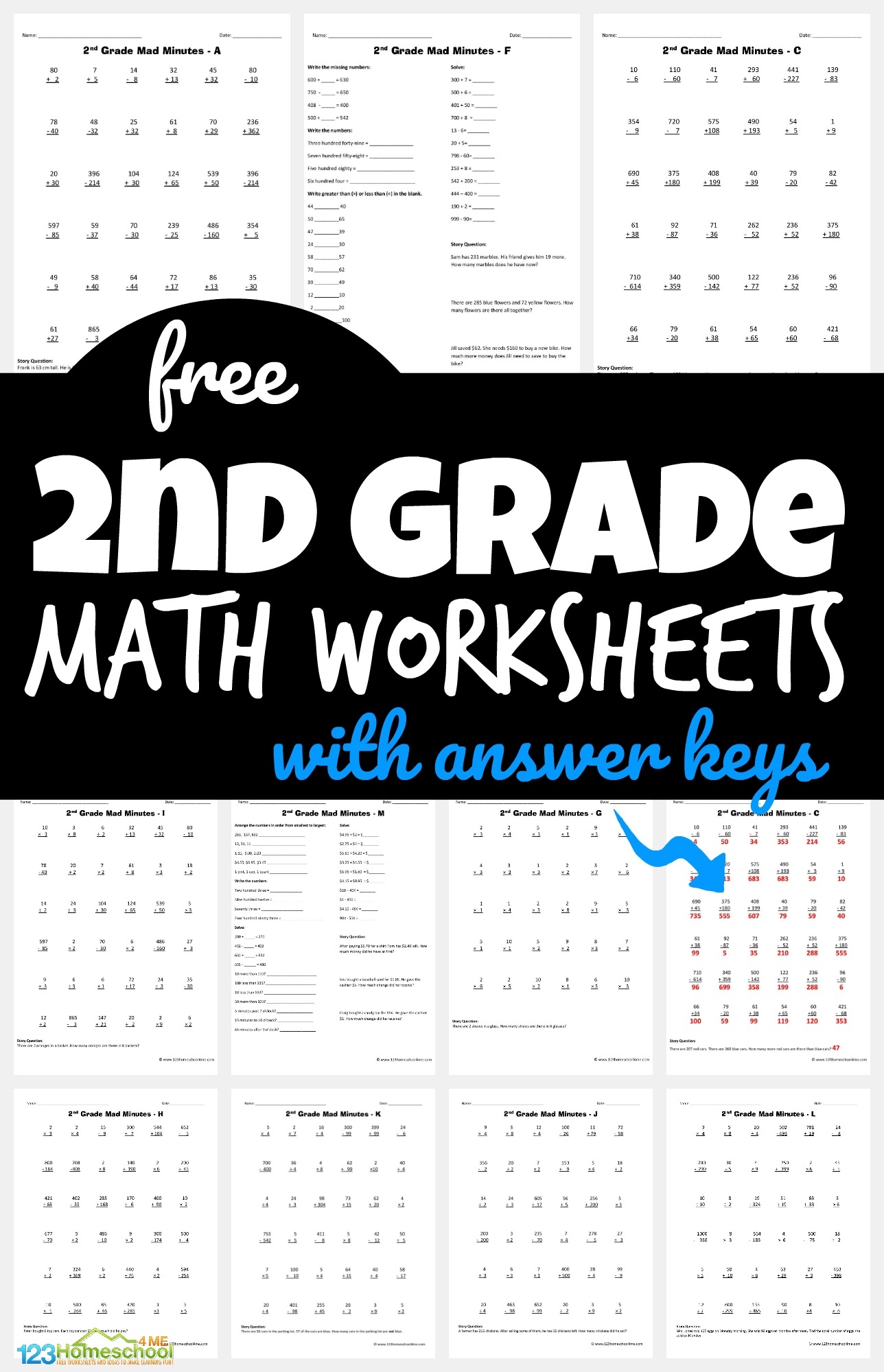 2nd grade subtraction worksheets