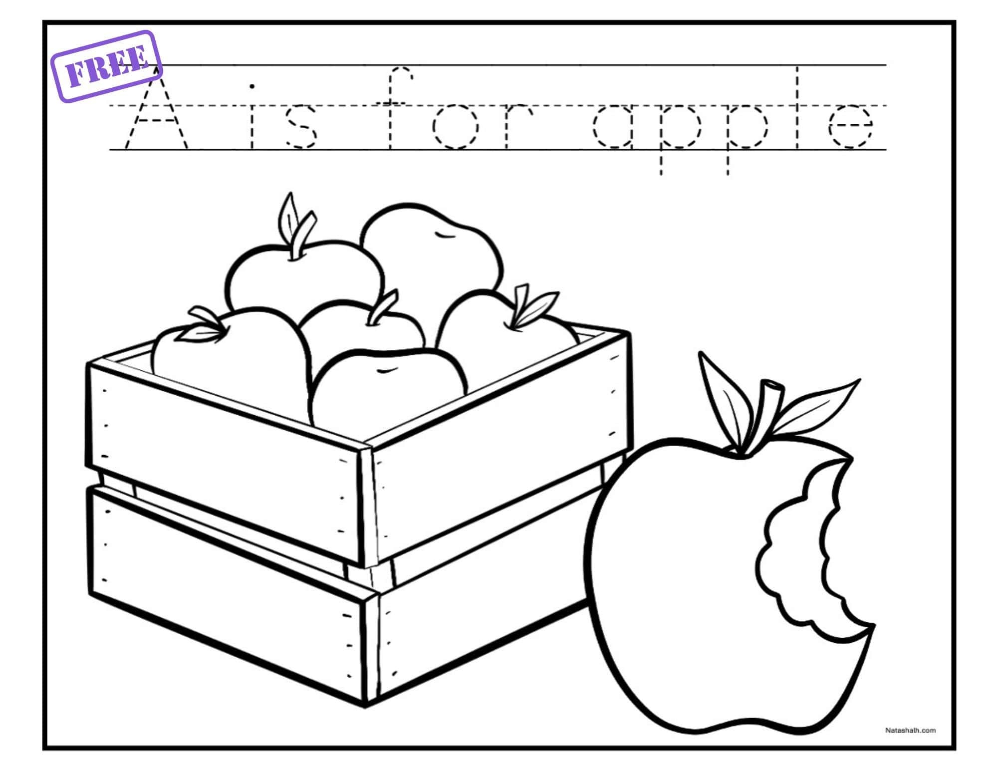 apple coloring page apple coloring page