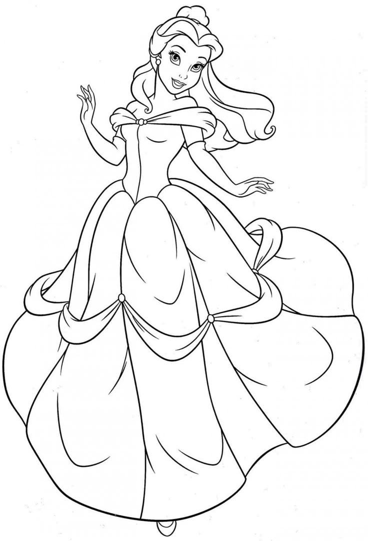 Free Printable Belle Coloring Pages For Kids Free Printable Belle Coloring Pages For Kids