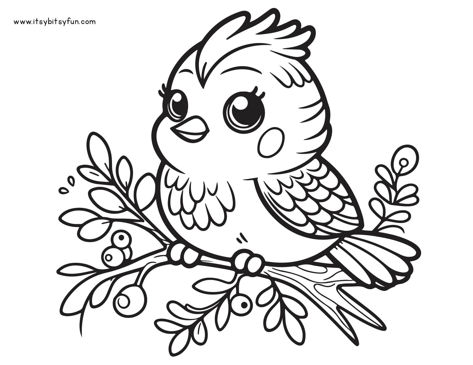 Free Printable Bird Coloring Pages For Kids Itsy Bitsy Fun