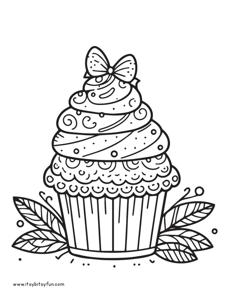 Free Printable Cupcake Coloring Pages For Kids Itsy Bitsy Fun