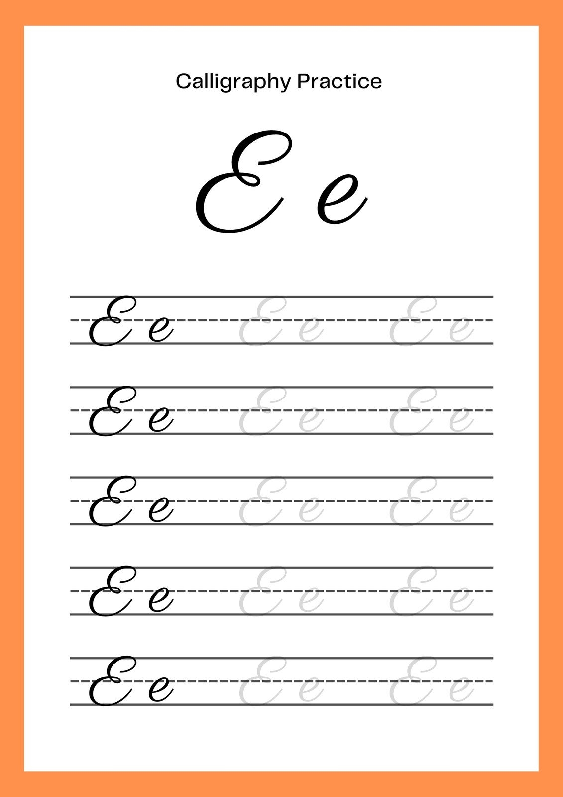 Free Printable Cursive Writing Worksheet Templates Canva