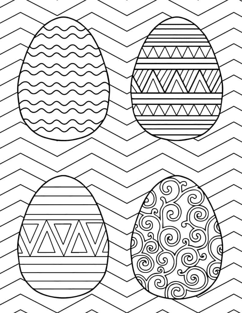 coloring pages easter egg