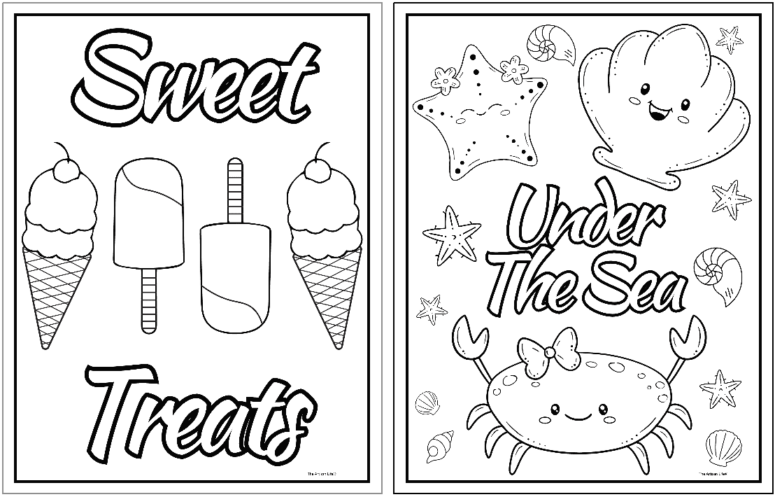summer coloring worksheets