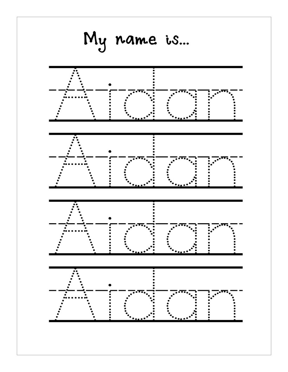 tracing name worksheets