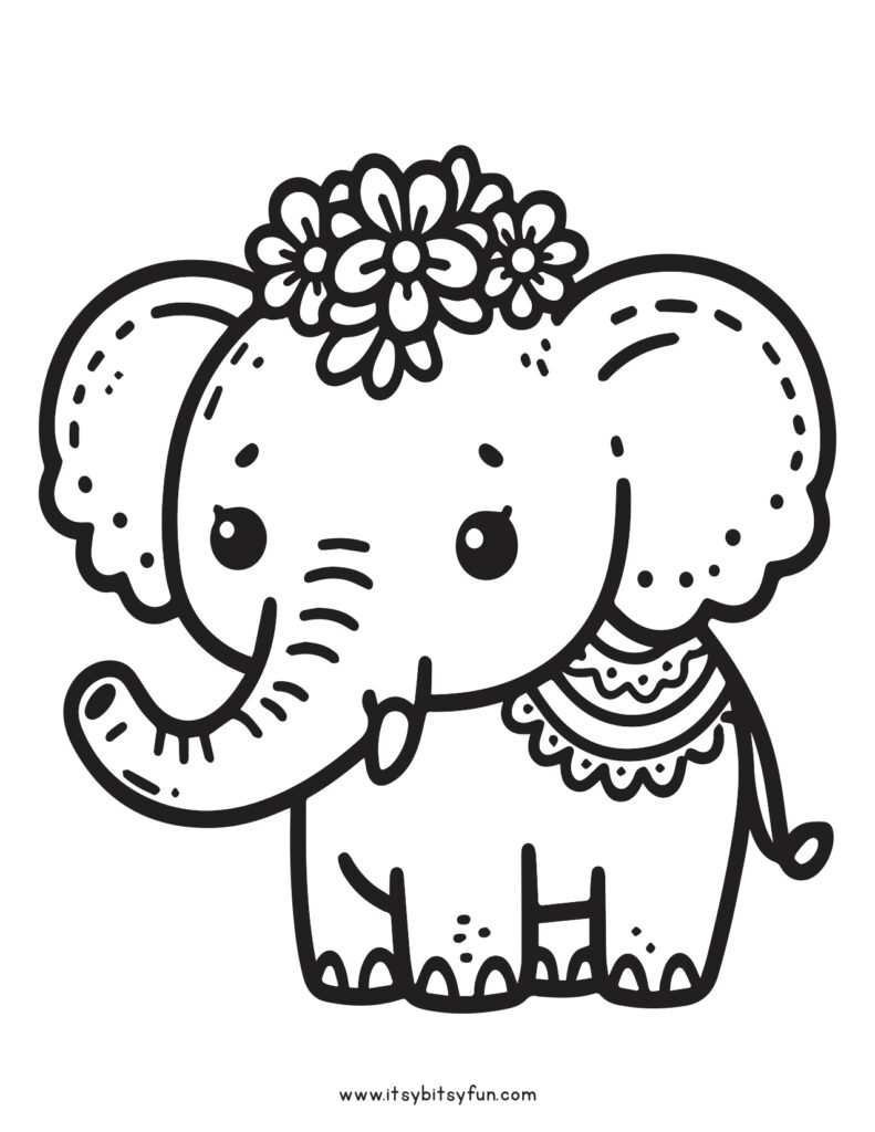 elephant coloring page