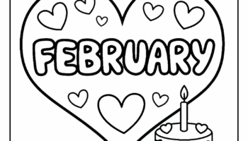 Free Printable February Coloring Pages 5 PDF Pages Easy Coloring Pages For Kids
