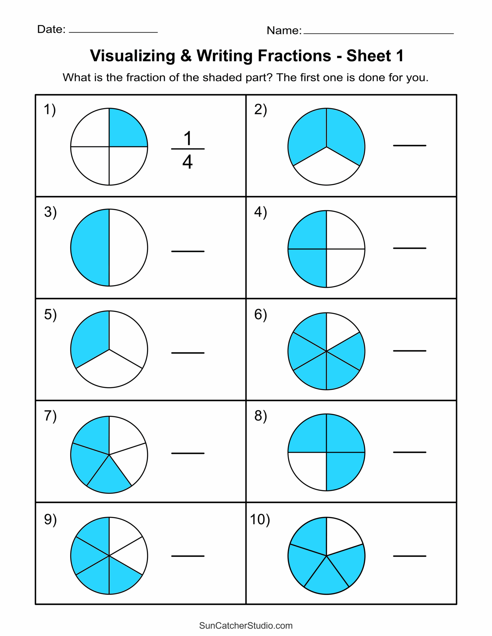fraction of a fraction worksheet