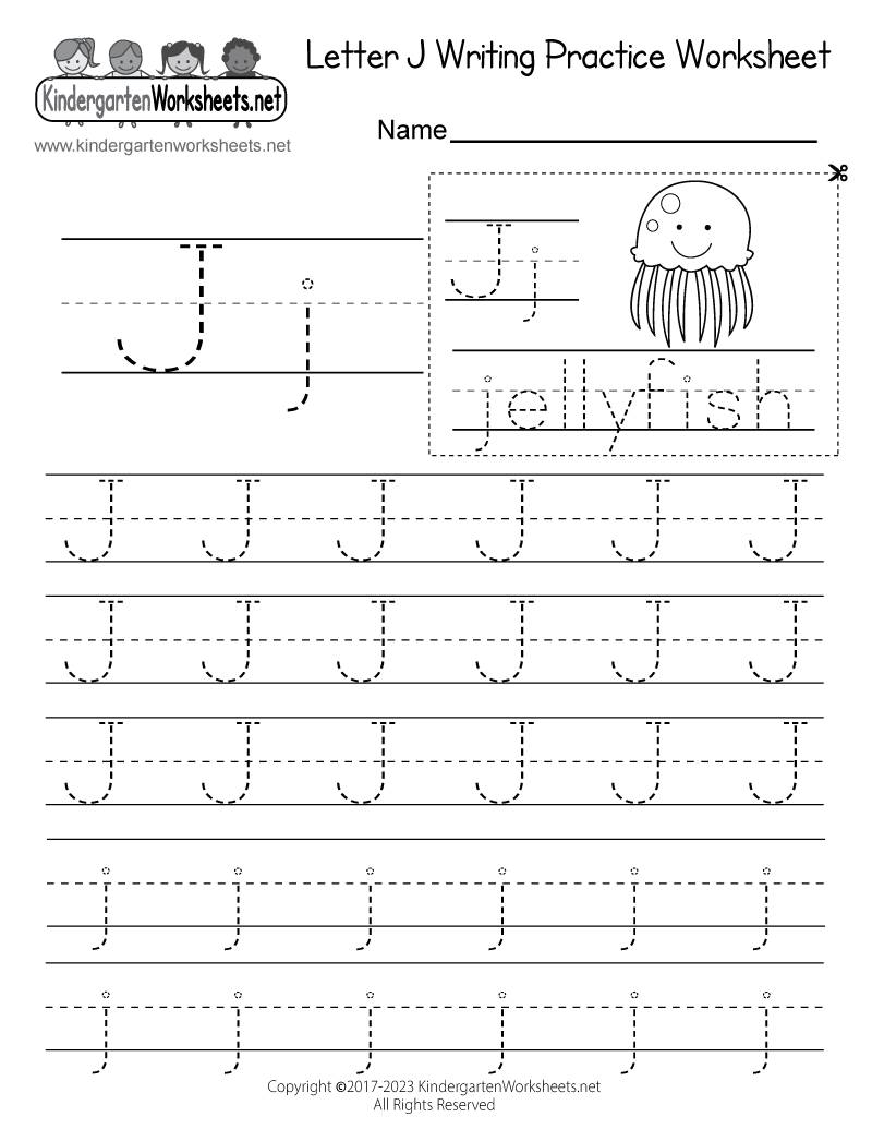 letter j worksheets