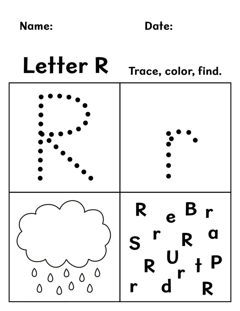 Free Printable Letter R Worksheets For Preschool The Hollydog Blog