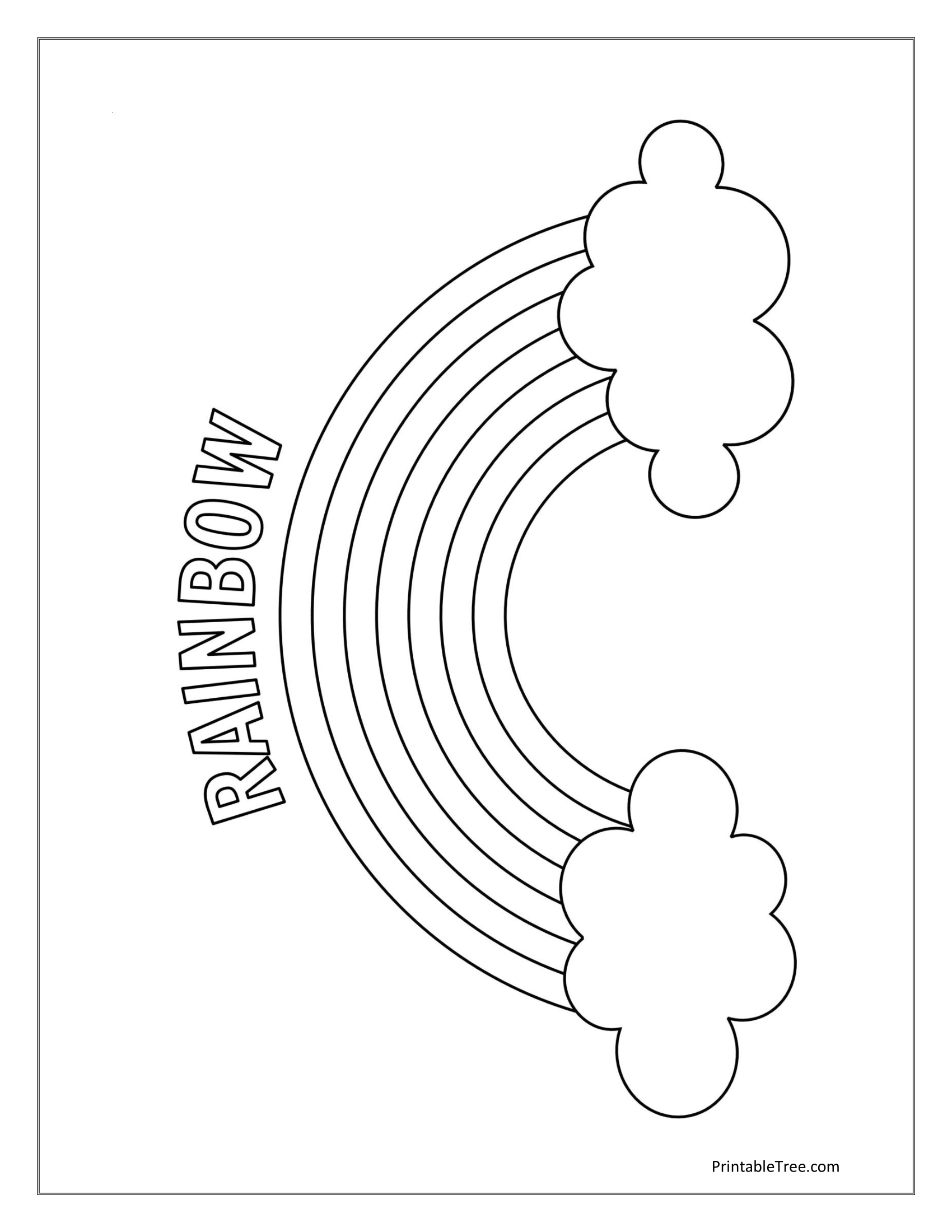 rainbow coloring page